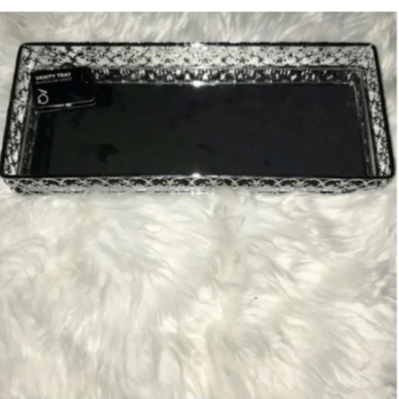 Silver Vanity TraySilver Mirror Tray